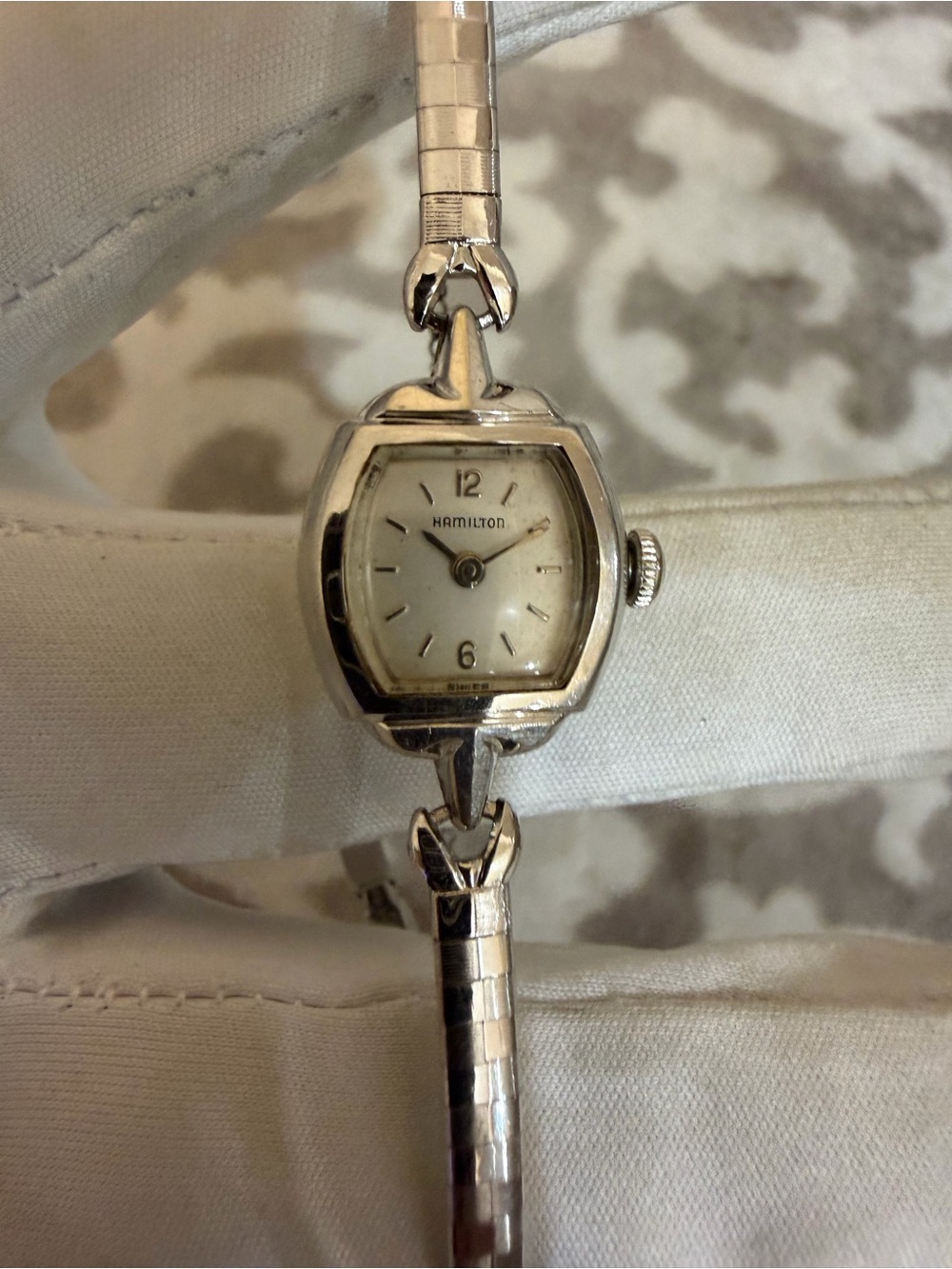 Vintage Hamilton Womens Dress Watch 10K RGP Safety Chain STUNNING For Repair